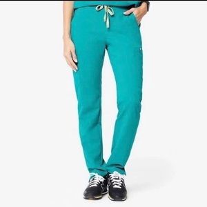 Figs Teal Yola Skinny Scrub Pants